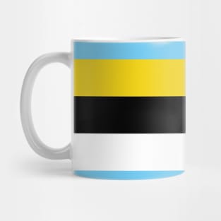 St Lucia Color Block - Blue Yellow Black White Mug